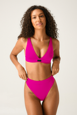 The Bre Lounge Fuchsia Double layered bikini set