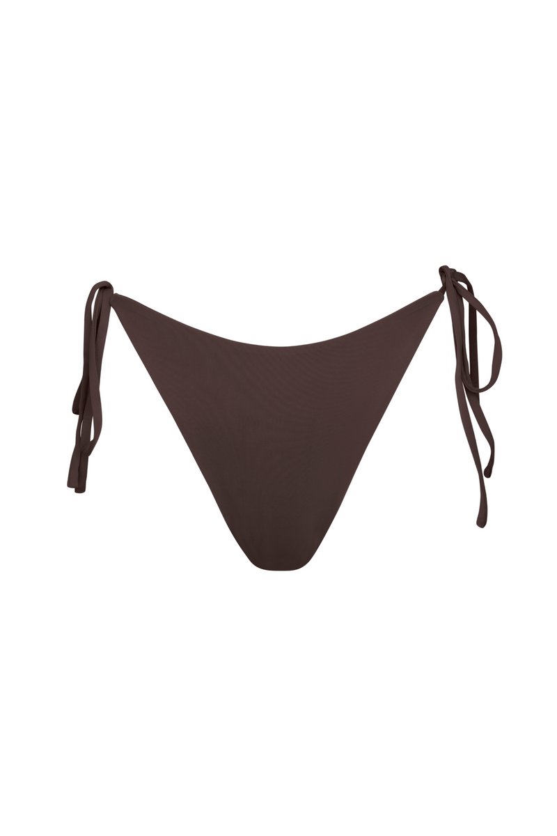 The Davina Chocolate Adjustable bikini side-ties 
