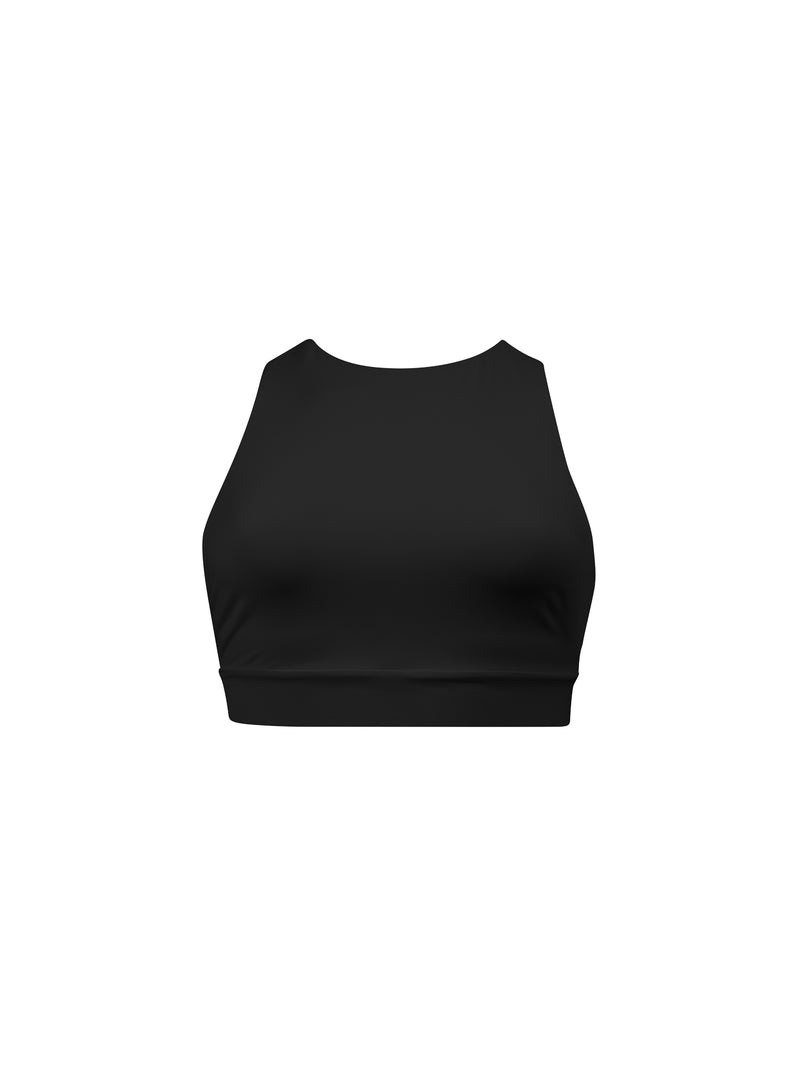 Maya Racer Noir Chest UV protection Bikini Top