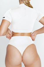 ivory white swimmer back look