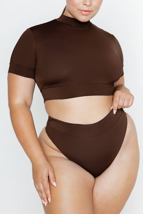 roxanne crop chocolate bikini swimwear