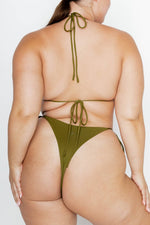 Tara Tie-up Moss Bottom Bikini two-piece.