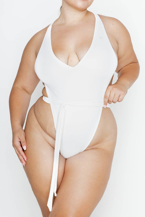 nala one piece ivory swimwear Front Profile