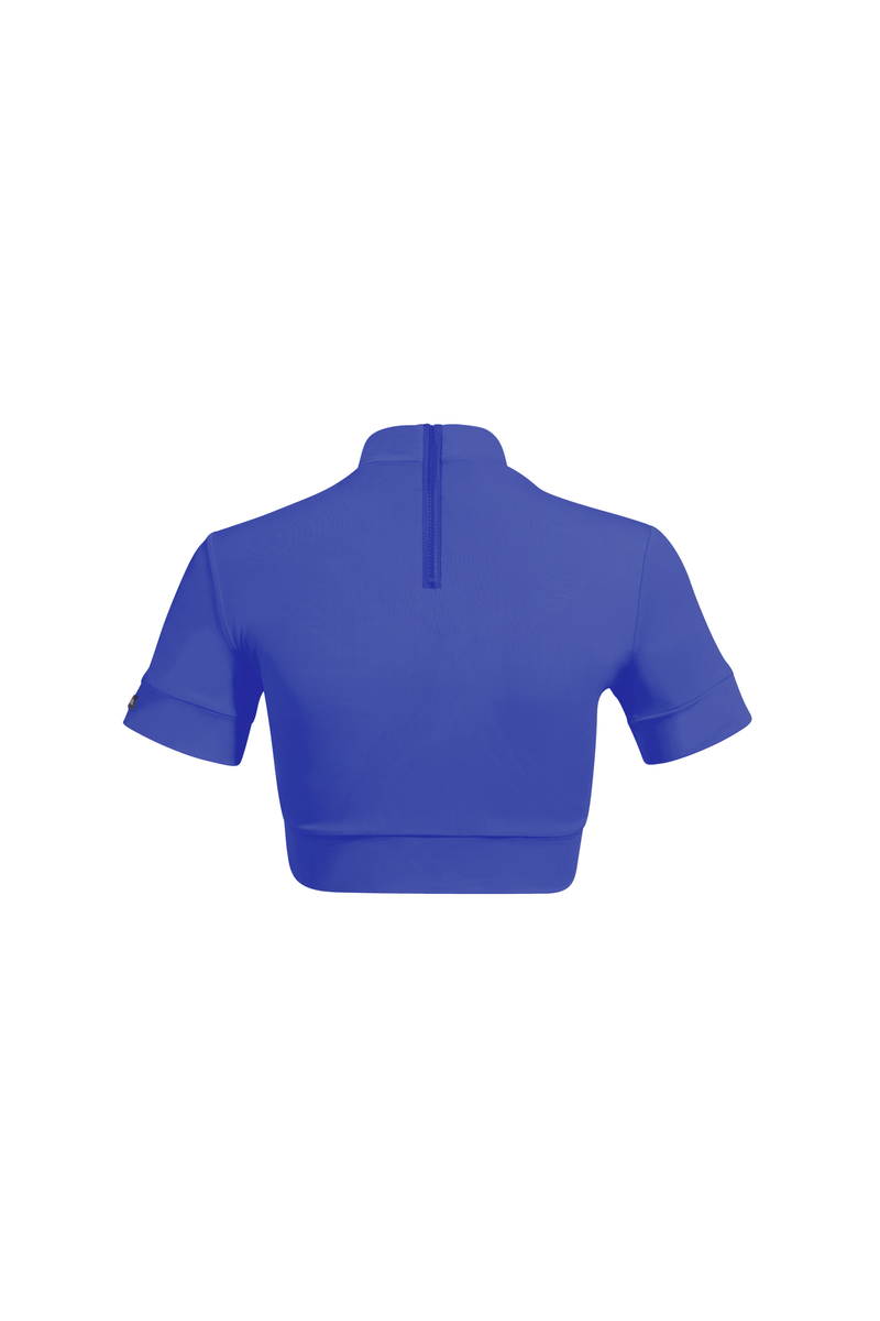 Roxanne Crop Violet top with Zippered back 