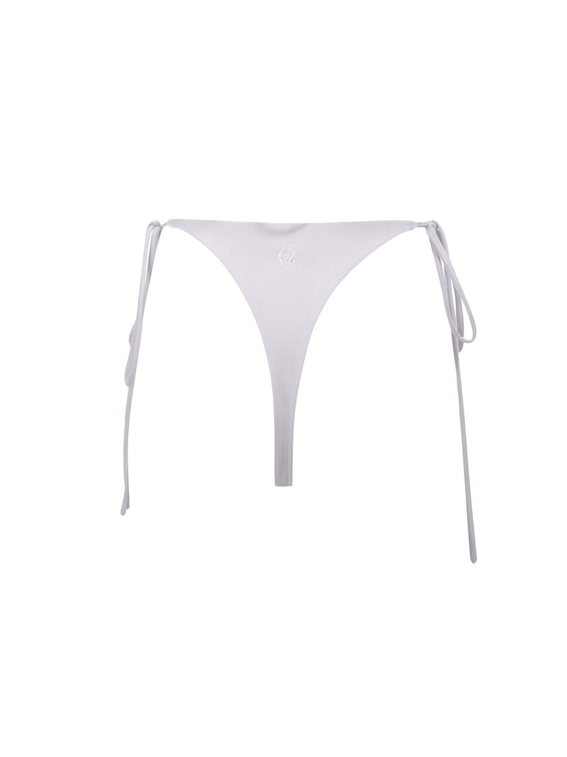 double layered bottom white swimwear