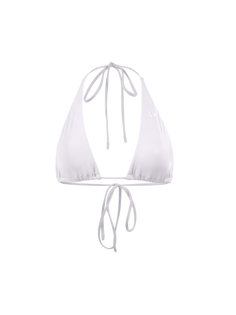 Tara Tie-up Ivory white string bikini top